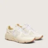 Sneaker da donna con Running Sole in mesh e nappa bianca