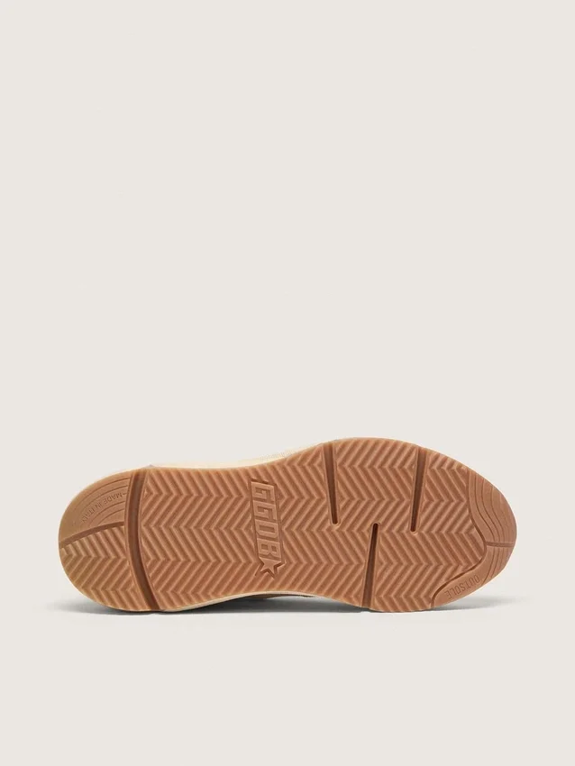 Sneaker da donna con Running Sole in mesh e nappa bianca