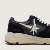 Sneaker da donna con Running Sole in nappa e pelle scamosciata nere