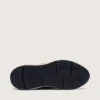 Sneaker da donna con Running Sole in nappa e pelle scamosciata nere