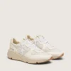 Sneaker da uomo con Running Sole in mesh e nappa bianca