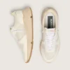 Sneaker da uomo con Running Sole in mesh e nappa bianca