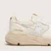 Sneaker da uomo con Running Sole in mesh e nappa bianca