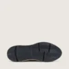 Sneaker da uomo con Running Sole in nylon color crema e pelle con stella in pelle verde