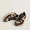 Sneaker da uomo con Running Sole in nylon e pelle scamosciata, con stella stampata e linguetta sul tallone in pelle
