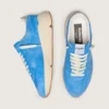 Sneaker da uomo Running Sole in pelle scamosciata blu brillante con stella bianca