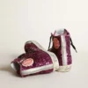 Sneakers Francy con paillettes e scritta a mano sulla suola