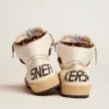 Sneakers Sky-Star con firma sulla caviglia e inserti in pelle di pony con stampa leopardata