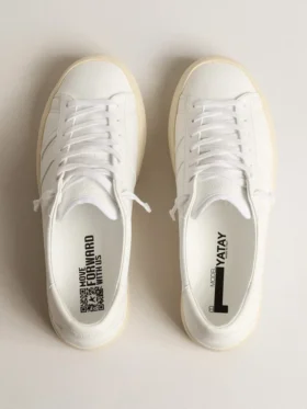 Sneakers sostenibili Yatay Modello 1B con tomaia bianca a base biologica e Y bianco