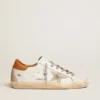 Sneakers Super-Star da donna con stella in pelle scamosciata e linguetta marrone sul tallone