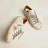 Sneakers Super-Star da donna con stella in pelle scamosciata e linguetta marrone sul tallone