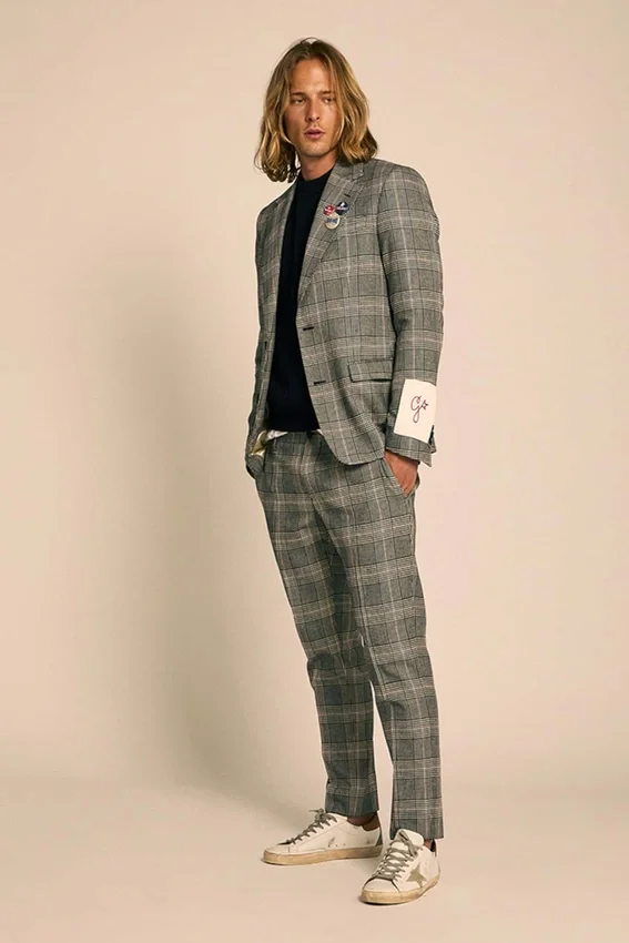 Sneakers Super-Star da uomo con stella in pelle scamosciata e linguetta marrone sul tallone