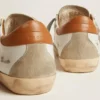Sneakers Super-Star da uomo con stella in pelle scamosciata e linguetta marrone sul tallone