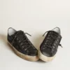 Sneakers V-Star in denim blu notte con stella e puntale in pelle nera