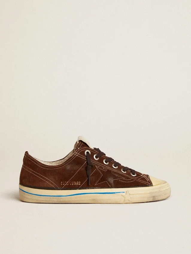 Sneakers V-Star LTD da uomo in pelle scamosciata marrone scuro con stella tono su tono