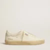 Soul Star da donna in nappa bianca con linguetta sul tallone in pelle bianca