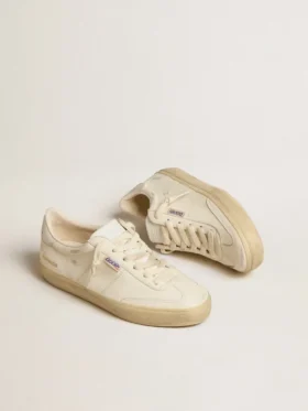 Soul Star da donna in nappa bianca con linguetta sul tallone in pelle bianca