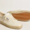 Soul Star da donna in nappa bianca con linguetta sul tallone in pelle bianca