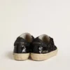 Soul Star da donna in paillettes nere con linguetta sul tallone in pelle scamosciata nera