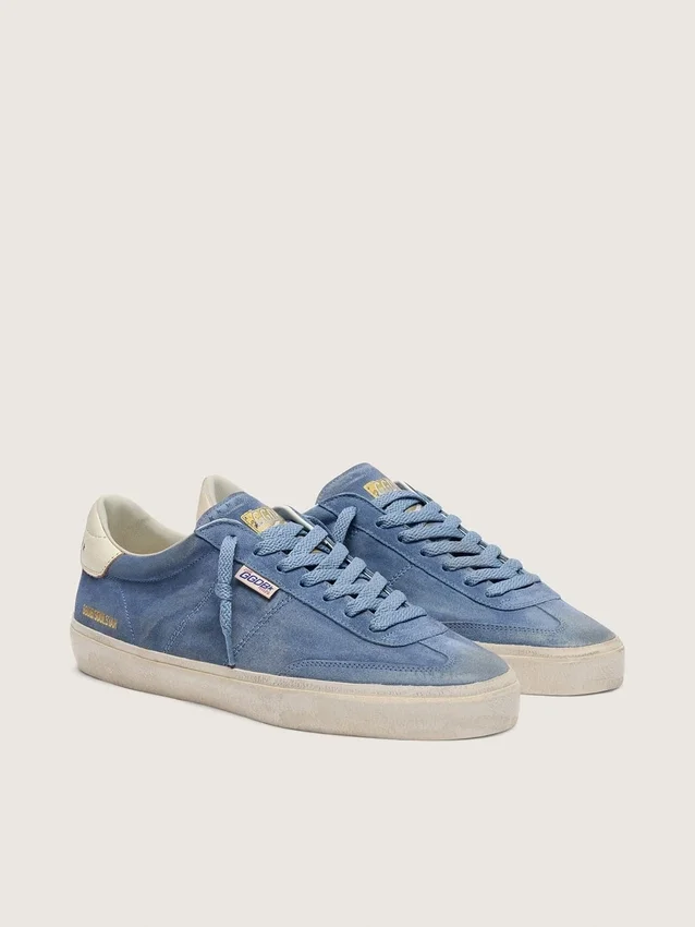 Soul Star da uomo in pelle scamosciata blu denim