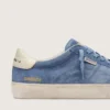 Soul Star da uomo in pelle scamosciata blu denim
