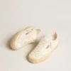 Soul Star in pelle nappa bianca con stella in pelle bianca
