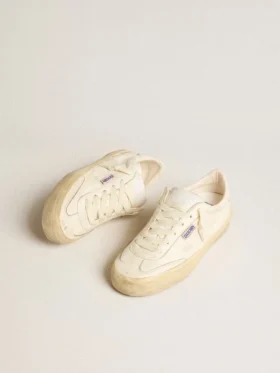 Soul Star in pelle nappa bianca con stella in pelle bianca
