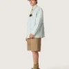 Sovracamicia da uomo in denim azzurro