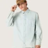 Sovracamicia da uomo in denim azzurro