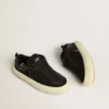 Space-Star Cube da donna in pelle scamosciata nera con stella traforata
