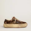 Scarpe Space-Star da donna in pelle di pony con stampa animalier e fodera in shearling