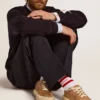 Space-Star da uomo in pelle scamosciata color tabacco e fodera in shearling