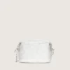 Star Bag da donna Mini in pelle laminata argento con stella tono su tono