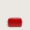 Star Bag da donna Mini in pelle verniciata rossa con stella tono su tono