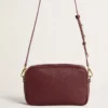 Star Bag in pelle rosso vino con stella tono su tono