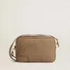 Star Bag in pelle verde salvia con stella tono su tono