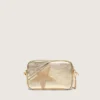 Star Bag Mini in pelle color platino con stella Swarovski