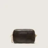 Star Bag Mini in pelle marrone scuro invecchiata con stella tono su tono