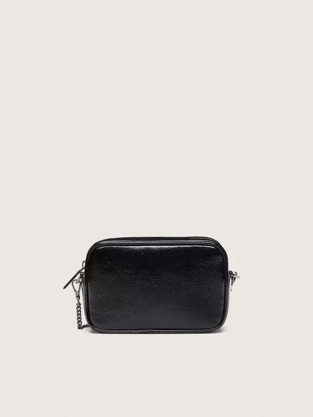 Star Bag Mini in pelle nera con stella in cristallo Swarovski