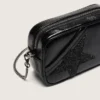 Star Bag Mini in pelle nera con stella in cristallo Swarovski