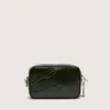 Star Bag Mini in pelle nera con stella tono su tono