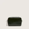 Star Bag Mini in pelle nera con stella tono su tono