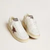 Stardan da donna in nappa con stella glitterata e linguetta sul tallone in pelle metallizzata