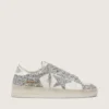 Stardan da donna in pelle bianca e glitter