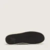 Stardan da donna in pelle nappa ecru con stella glitterata dorata e linguetta sul tallone