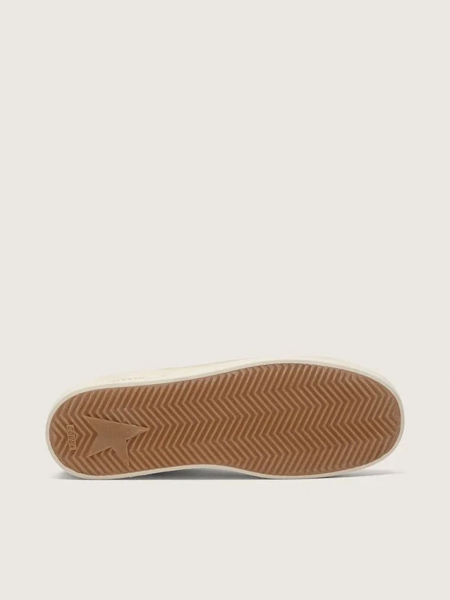Stardan da uomo con stella in pelle scamosciata grigio ghiaccio e linguetta sul tallone blu navy