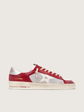 Stardan da uomo in mesh e nabuk con stella in nappa e linguetta sul tallone in pelle