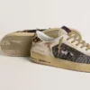 Stardan da uomo in nappa e mesh con linguetta sul tallone in pelle di pony con stampa leopardata