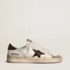 Stardan da uomo in nappa e pelle di pony con stella in pelle scamosciata marrone