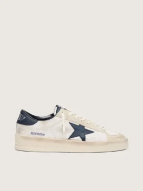 Stardan da uomo in pelle scamosciata beige con stella blu